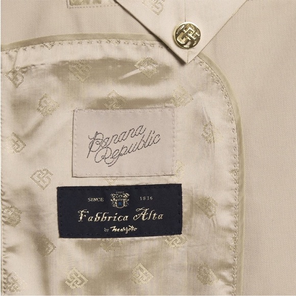 NWT! Banana Republic Tan Siena Relaxed Italian Wool Blazer- Size 20💎 - Picture 9 of 9